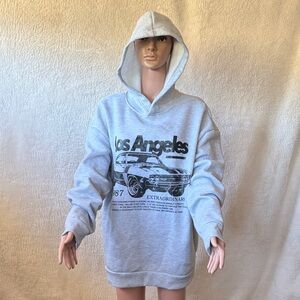 MANFINITY Gray Los Angeles Graphic Hoodie Sz XL slightly used